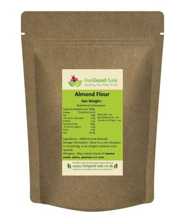1kg Almond Flour/Ground Almonds 100% Natural Powder/Gluten Free Baking/Low Carb/Primal and Paleo Diets (1kg)