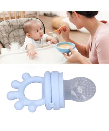 Baby Fruit Feeder - Silicone Choking Prevention & Soothing Baby Food Feeder for Meat (Light Blue) - International Shipping Available - Buy Online on GoSupps.com