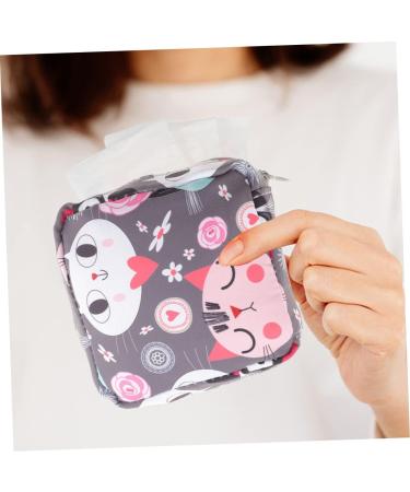 Plafope Women's Bandage Personal Bag - 4 Piece Period Pillow & Menstrual Container Set | Stylish & Functional Travel Solution - Buy Online on GoSupps.com