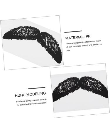 minkissy 40 Pcs Stickers Cleaning Accessories Mustache Cleaning Fake Mustache Sticker Mustache Wax Strips Mens Sticking Stuffers Mustache Protector Sticker Fake Beard Body Applicator Man 11X5cmx2pcs Blackx2pcs - Buy Online on GoSupps.com