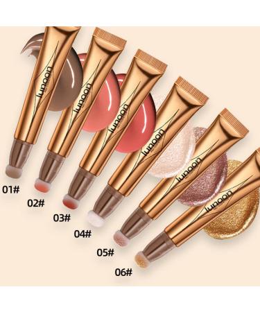 3 Pcs Liquid Contour Beauty Wand Set - Contour, Blush & Highlighter Stick with Cushion Applicator - Long Lasting & Natural Matte Finish - Buy Online on GoSupps.com