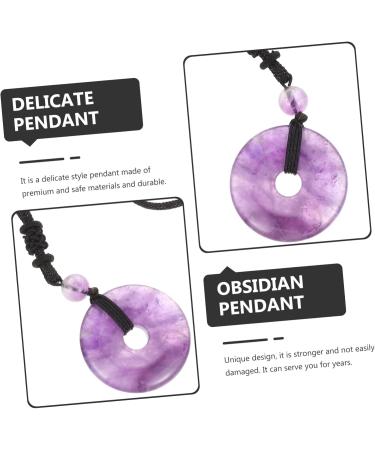Minkissy Men's Chakra Obsidian Necklace with Safety Buckle - Crystal & Chinese Stone Chain - Buy Online on GoSupps.com