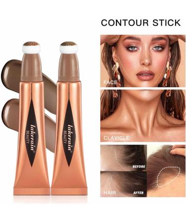 Highlighter Stick | Cheek Liquid Makeup - Lightweight Contouring Highlighter Makeup Stick Breathable Feel Sheer Flush of Color Natural Looking Haoying Contour Liquid 06# - Buy Online on GoSupps.com
