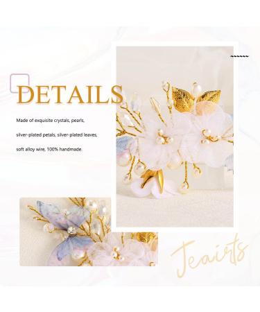 Gold Butterfly Wedding Hair Vine - Crystal Pearl Bridal Headband - Buy Online on GoSupps.com