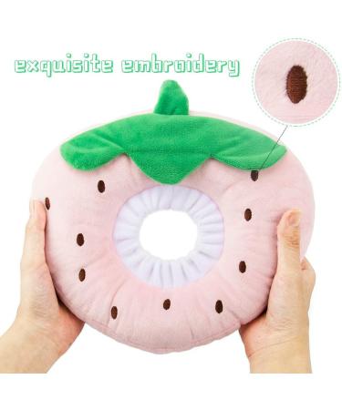 Adjustable Cat Collar - Soft Protective Cone for Wound Healing & Safety | Anti-Bite Comfort for Cats Dogs & Kittens - Strawberry Design - Buy Online on GoSupps.com