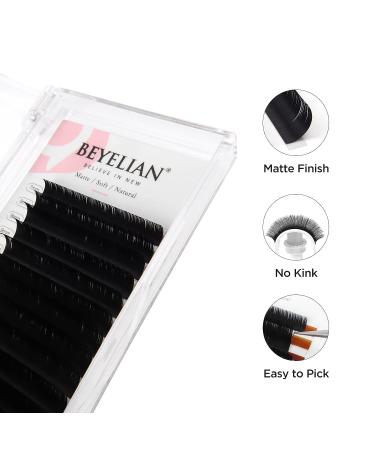 BEYELIAN 0.15mm D Curl 10mm Classic Eyelash Extensions - Super Matte Ellipse Flat Lashes for Professional Salons - Buy Online on GoSupps.com