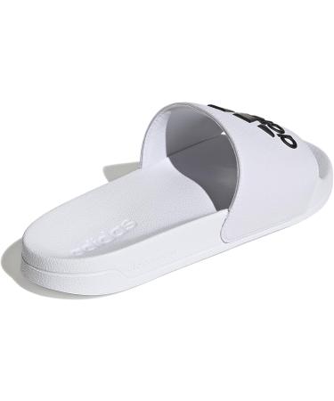Buy adidas Unisex Adilette Shower Logo Slide Sandal - 42 EU | Ftwr White & Core Black | International Shipping - Buy Online on GoSupps.com
