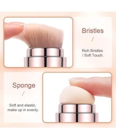 ZJchao Mini Face Makeup Brush 4 in 1 Makeup Brushes Tools Face Makeup Brush Soft Hair Portable Elastic Sponge Head Eyeshadow Lip Powder Travel Buffing Stippling Makeup Tools for Home Use - Buy Online on GoSupps.com