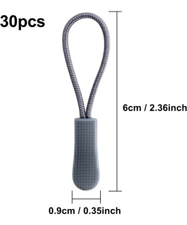 DONQL 30-Piece Black Zipper Handle Replacement Pulls - Nylon Zipper Loops for Clothing Backpacks & Outdoor Sports - Buy Online on GoSupps.com