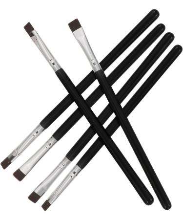 Baluue 12 Pcs Flat Eyebrow Brush Eyebrow Eyeliner Brush Eyeliner Makeup Brush Eye Brush Wooden Handle Black - Buy Online on GoSupps.com