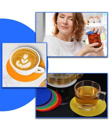 Silicone Jar Gripper Pads - Non-Slip Bottle Lid Openers for Arthritis Weak Hands - 4 Pcs - Buy Online on GoSupps.com