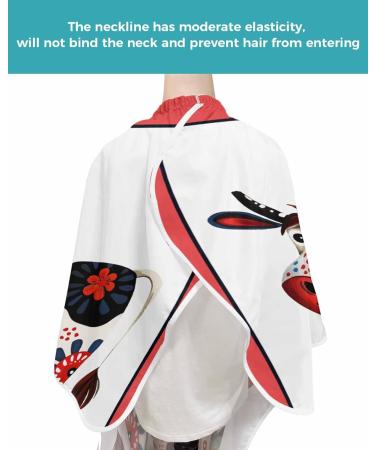 Farmhouse Cow Barber Cape - Adjustable Hair Cutting Cape for All Ages | Watercolor Autumn Floral Design | 55x63 Inch Hairdressing Accessory - Buy Online on GoSupps.com