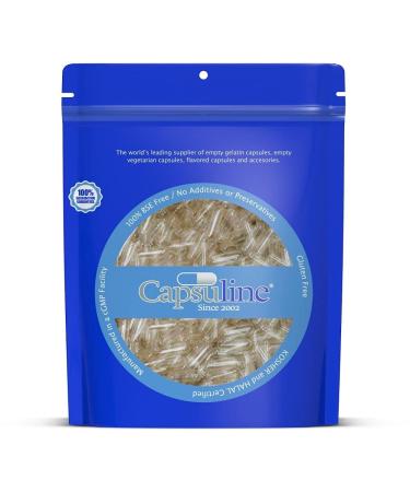 Capsuline Size 4 - Clear Empty Vegan Capsules - 1000 Count - Empty Veggie Pill Capsules - DIY Vegetable Capsule Filling - Empty Caps - Kosher and Halal Certified - Non-GMO Certified 1000.0 Servings (Pack of 1)