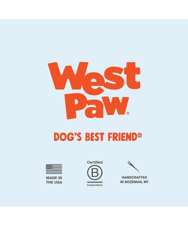 West Paw Zogoflex Toppl Kurzli - Interactive Dog Puzzle Toy for Moderate Chewers - Dispenser for Treats & Dry Food - XL Aqua Blue - Buy Online on GoSupps.com