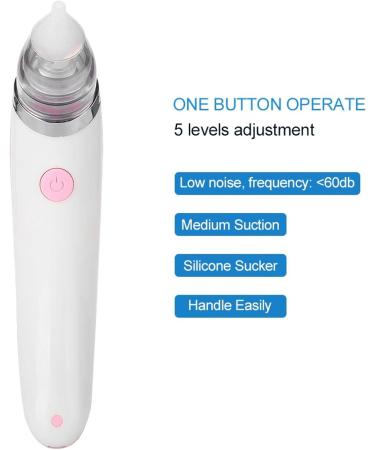 Blackhead Sucker Nasal Aspirator for Newborns & Women - Pink Electric Nose Cleaner for Deep Facial Cleansing and Skin Care - Buy Online on GoSupps.com