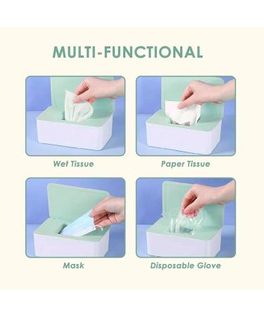 jiuzcare Wet Wipes Dispenser Box Baby Wipes Dispenser Tissue Dispenser with Lid Toilet Tissue Storage Box Reusable Wipe Container for Car Office HOM Black - Buy Online on GoSupps.com
