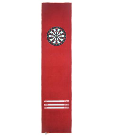morimoe Dart Mat with Throw/Toe Lines,300x66cm Red