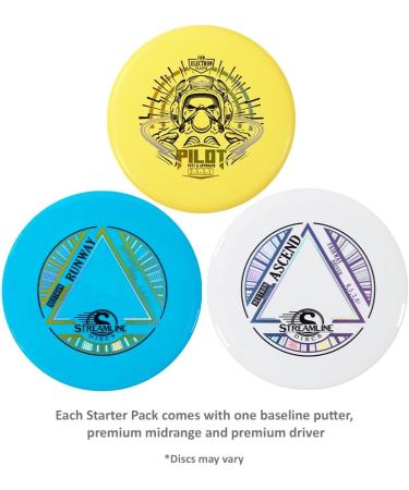 Streamline Discs 3-Disc Premium Disc Golf Starter Set - Assorted Colors and Models - Buy Online on GoSupps.com