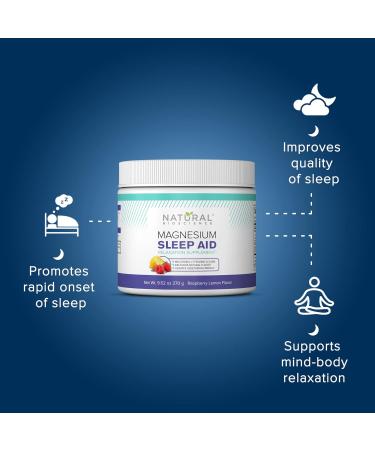 Magnesium Sleep Night Time Powder - Magnesium Citrate Magnesium Glycinate with Melatonin L-Theanine and GABA Sleep Aid Natural Sleep Supplement Vegan Gluten-Free Raspberry Lemon Flavor - Buy Online on GoSupps.com