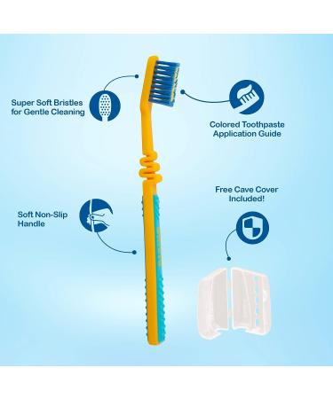 Shield Care Flex Junior Toothbrush - Super Soft Bristles for Maximum Oral Care - 4 Colors, 4 Count - Kids' Dental Hygiene Essential - Buy Online on GoSupps.com