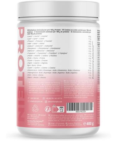 Nutri + Clear Vegan Protein Powder - Refreshing Cherry Flavor Soy-Free Gluten-Free Lactose-Free Sugar-Free 400g Pack - Buy Online on GoSupps.com