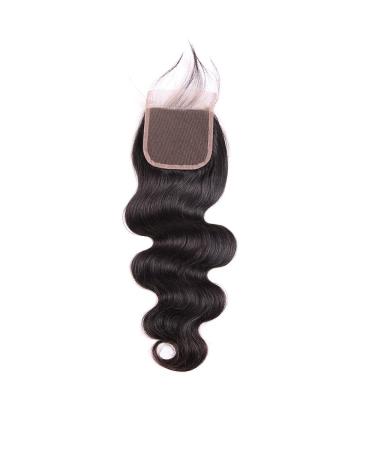 Mila Real Hair Lace Closure - 4x4 Free Part Body Wave Brazilian Virgin Remy Hair - Natural Black 20/50cm - Buy Online on GoSupps.com