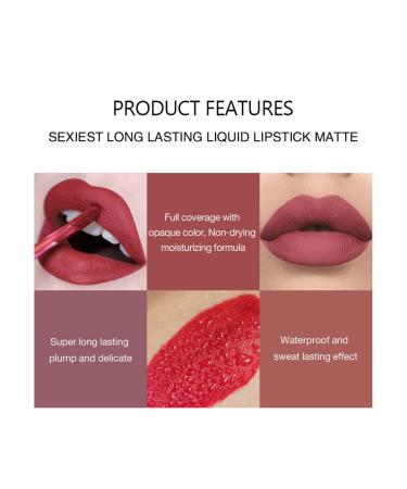 Shop 6 Colors Matte Liquid Lipstick Set - Waterproof Long Lasting Non-Stick Cup | High-Quality Cosmetics for Flawless Make Up - Buy Online on GoSupps.com