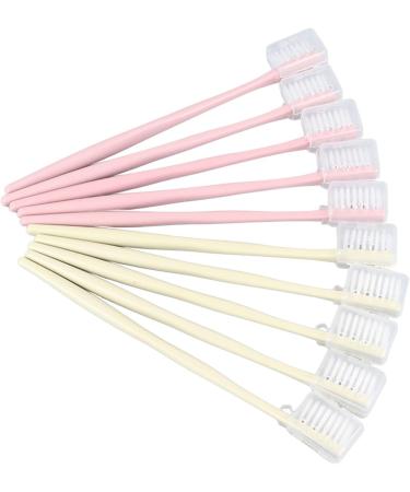 YWBL-WH 10-Part Soft Bristle Toothbrush Set - Portable Travel Toothbrushes with Sleeves for Adults - Buy Online on GoSupps.com