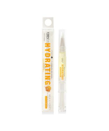 EBIN NEW YORK Stylo huile pour cuticules - Infus au lait et au miel - M lange d'huile de jojoba et de vitamine E pour adoucir les cuticules et renforcer les ongles - Format voyage