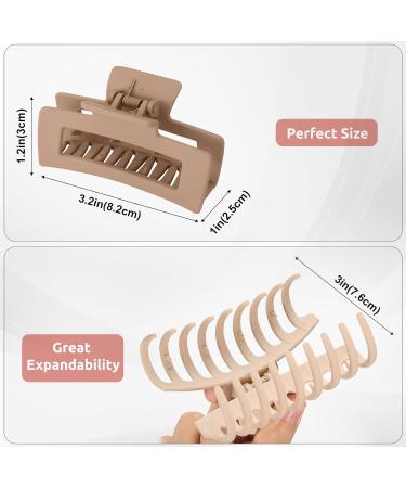 Shop Lolalet 8-Piece Large Hair Clips | Slipproof 8cm Jaw Clips for Thick Hair | Stylish Hair Accessories for Women & Girls - Pattern E - Buy Online on GoSupps.com