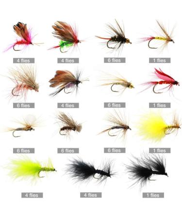 Croch Fly Shape Fishing Flies Set - 60 Hand Tied Imitation Lures for Trout & Char with Waterproof Box | Best International Shipping - Buy Online on GoSupps.com