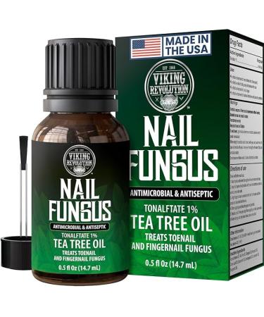 Viking Revolution Toenail Fungus Treatment Extra Strength with 1% Tolnaftate OTC - Nail Fungus Treatment for Toenail Tea Tree Oil Fungus Nail Treatment - Athletes Foot Toe Fungus Treatment Oregano Oil Tea Tree 0.5 Fl Oz (Pack of 1)