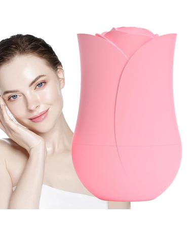 Face Ice Roller - Small Ice Cube Roller - Silicone Ice Face Roller Cube Ice Roller for Face and Eye Facial Beauty Ice Roller Skin Care Tools Pink