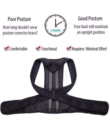 Back Brace Posture Corrector Back Posture Brace Clavicle Support Stop Slouching and Hunching Adjustable Back Trainer Uni (3XL) () - Buy Online on GoSupps.com