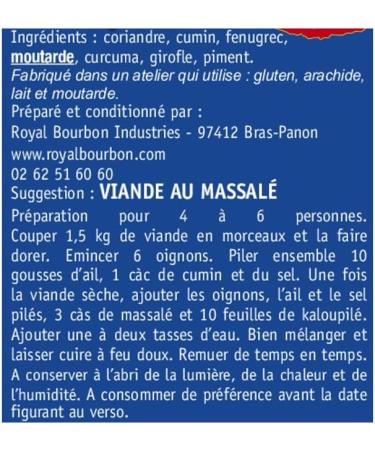 MAISON RAMA - Ile de la R union - Epices : (Massal avec Piment - Lot de 4 Sachets de 100g) - Buy Online on GoSupps.com
