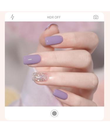 Jelly Gel Nail Polish Milky Purple Gel Nail Polish Long-Lasting Nude UV Gel Polish 10ml Nail Polish Pink Purple Gel for Nail Art DIY LED Soak-Off Nail Varnish for Women - Buy Online on GoSupps.com