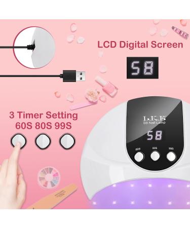 UV Nail Lamp Nail Dryer 54W UV Lamps for Gel Nails Nail UV Lamp Led Nail Lamp with 3 Timer Auto Sensor LCD Screen USB Plug Gel Nail Curing Lamp Led Gel Nail Lamp Nail Dryer White - Buy Online on GoSupps.com