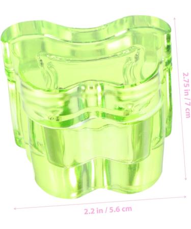 FOMIYES Glass Nail Art Accessories Nail Dish Bowl with Lids Dish for Acrylic Nails Nail Art Cup Decorative Nail Dish with Lids Nail Cups Nail Manicure Tools Nail Art Dish Bracket Thicken 7x5.6cm Green - Buy Online on GoSupps.com