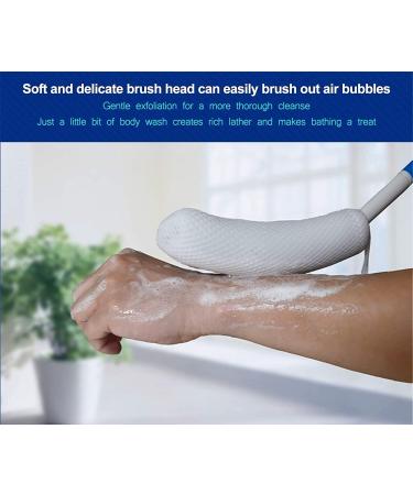 Anti-Slip Long Handle Bath Brush - Blue - 15.35 inches - Ideal for Adults, Elderly, and Maternal Care - Buy Online on GoSupps.com