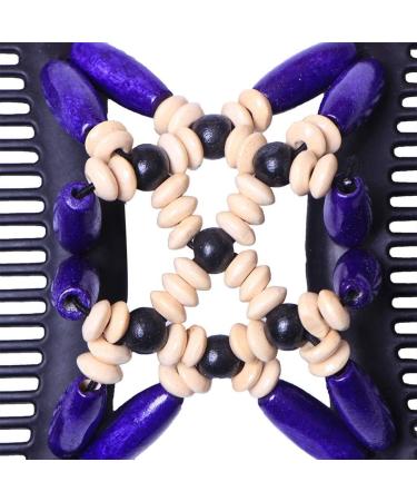 Peigne cheveux magique en bois avec perles ovales - Extensible - Pour femme et fille - Tendance et pratique - Buy Online on GoSupps.com