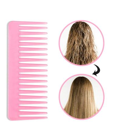 Wide Tooth Detangling Comb Set for Long, Curly, and Wet Hair - No Handle Styling Shampoo Comb - 2 Pieces (Pink & Purple) - Buy Online on GoSupps.com