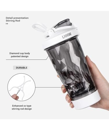 Rechargeable Electric Protein Shaker Bottle - 18oz BPA-Free Blender Cup for Gym & Home - Dark Grey - Buy Online on GoSupps.com