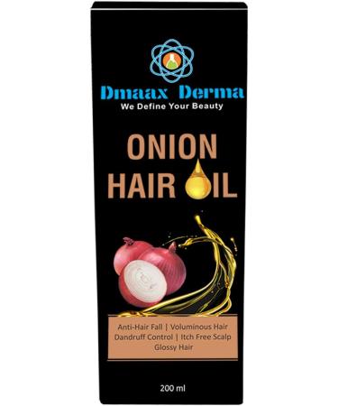 Dmaax Derma Onion Hair Oil | Onion Oil For Hair 200 ML Dark Brownish - Buy Online on GoSupps.com