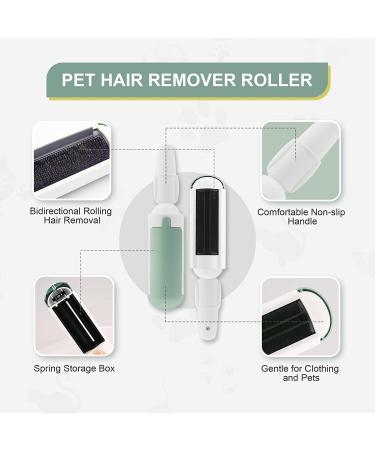 Pet Hair Remover Roller Reusable Dog & Cat Fur Remover with Comfy Non-Slip Handle Portable Pet Lint Roller with Self-Cleaning Base for Couch Car Seat Carpet Bedding - Buy Online on GoSupps.com