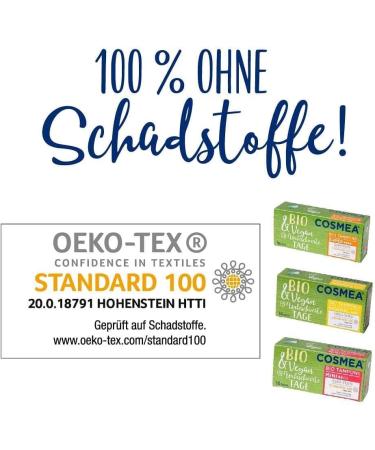 Cosmea Organic Tampons - 100% Organic Cotton Mini Size 4 Pack Safe Women's Hygiene in Harmony with Nature - Buy Online on GoSupps.com