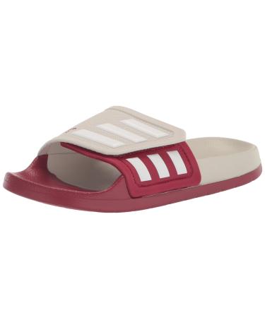 adidas Unisex-Adult Adilette Tnd Slide Sandal 8 Women/8 Men Maroon/White/Talc