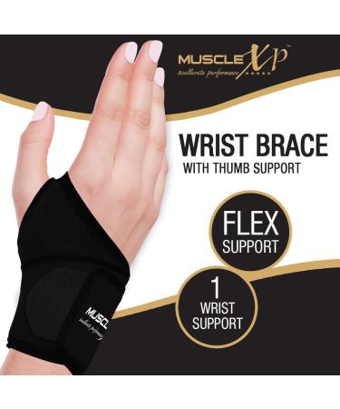 DrFitness+ Wrist Band 18 - Thumb Loop Support Strap for Men & Women | Black - Optimize Your Fitness Today - Buy Online on GoSupps.com