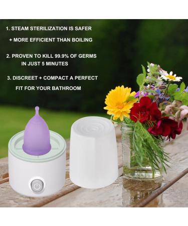 Mottery Menstrual Cup Steamer Machine - High Temperature 99.9% Dirty Removal in 8 Minutes - Leak-Free Feminine Hygiene Solution (Model Five) - Buy Online on GoSupps.com