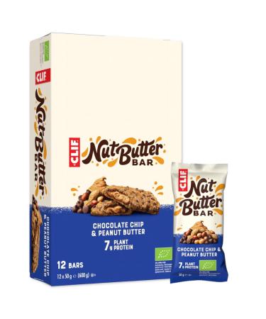 CLIF Bar CLIF Nut Butter Bar Protein Bar Chocolate Chip & Peanut Butter Organic 12 x 50g