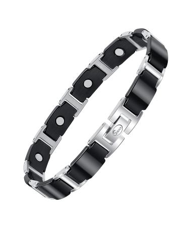 Jeroot MagnetArmband Ceramic Men Magnetic Arm Band Closure Bracelet Magnet Men Health Magnetic Band Energetix with Setting Tool (3500 Gauss) C085 - Buy Online on GoSupps.com
